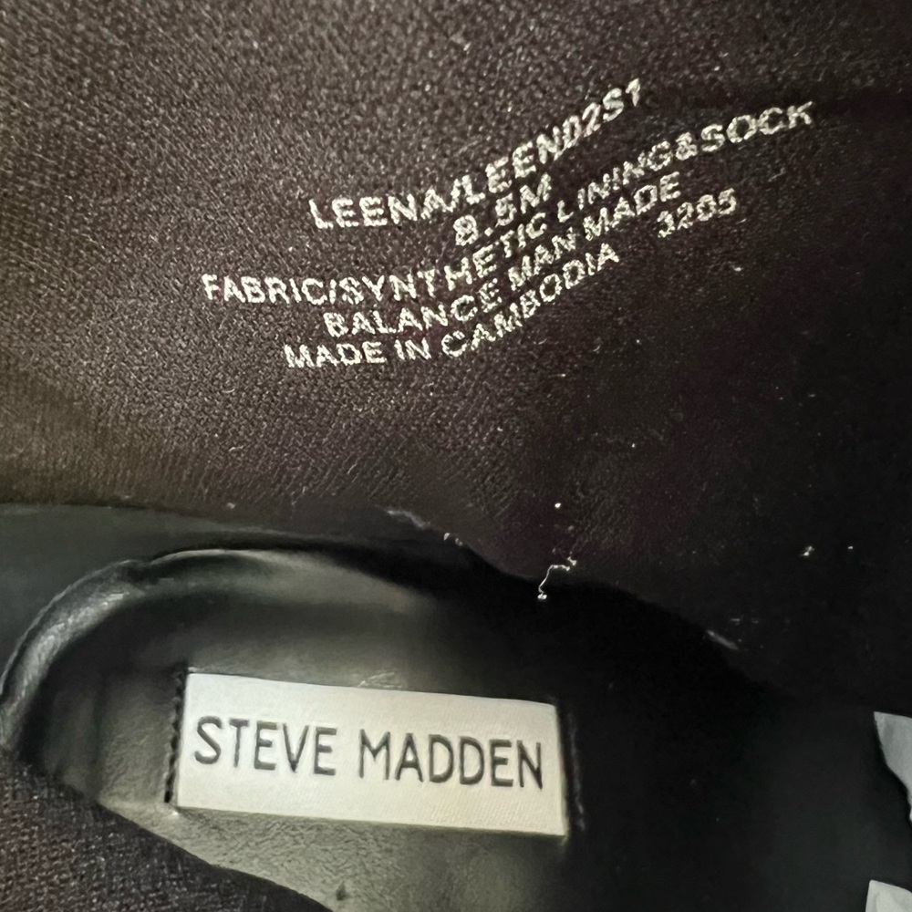 NEW Steve Madden Leena Pointed Toe Ankle Bootie Black 8.5 - Picture 7 of 9